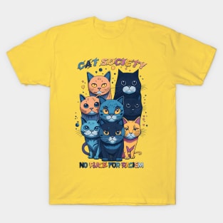 Colorful Cat Society: Embracing Diversity T-Shirt